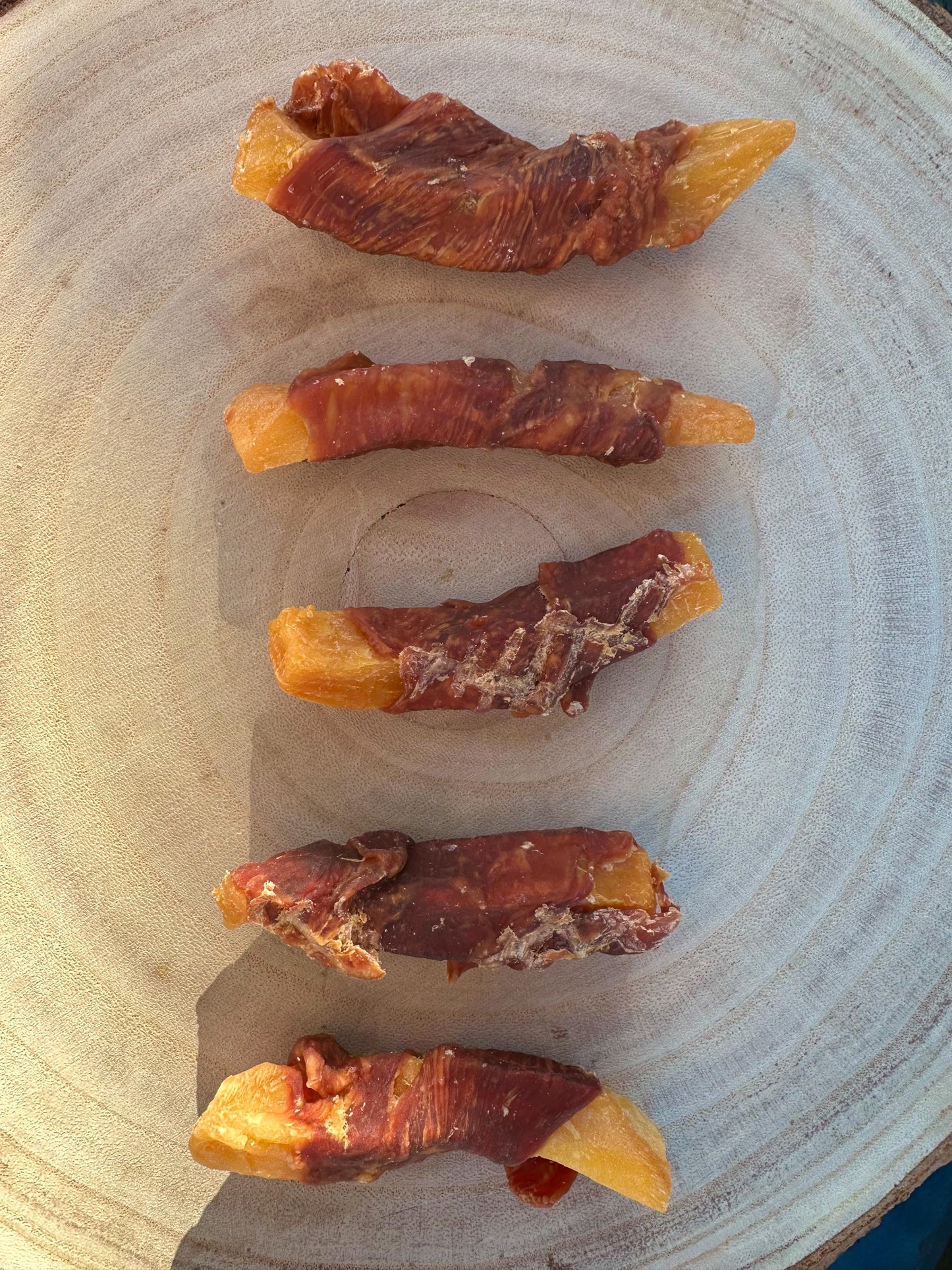 Duck Wrapped Sweet Potato Sticks