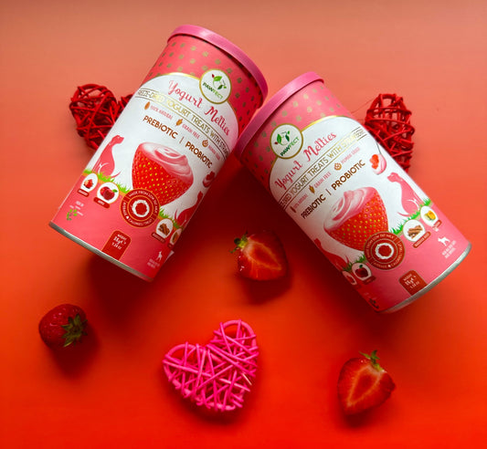 Pawfect Yogurt Melties Prebiotic and Probiotic Dog Treats: Strawberry & Yogurt