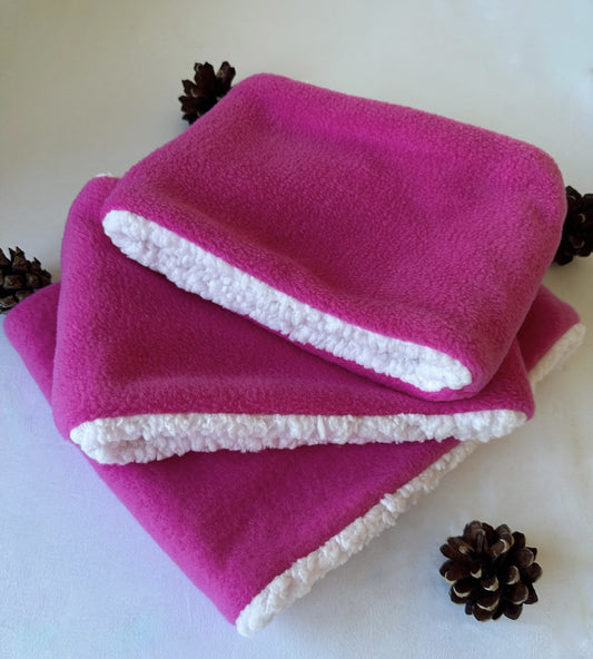 Pink Polar Fleece/Teddy Bear Snood
