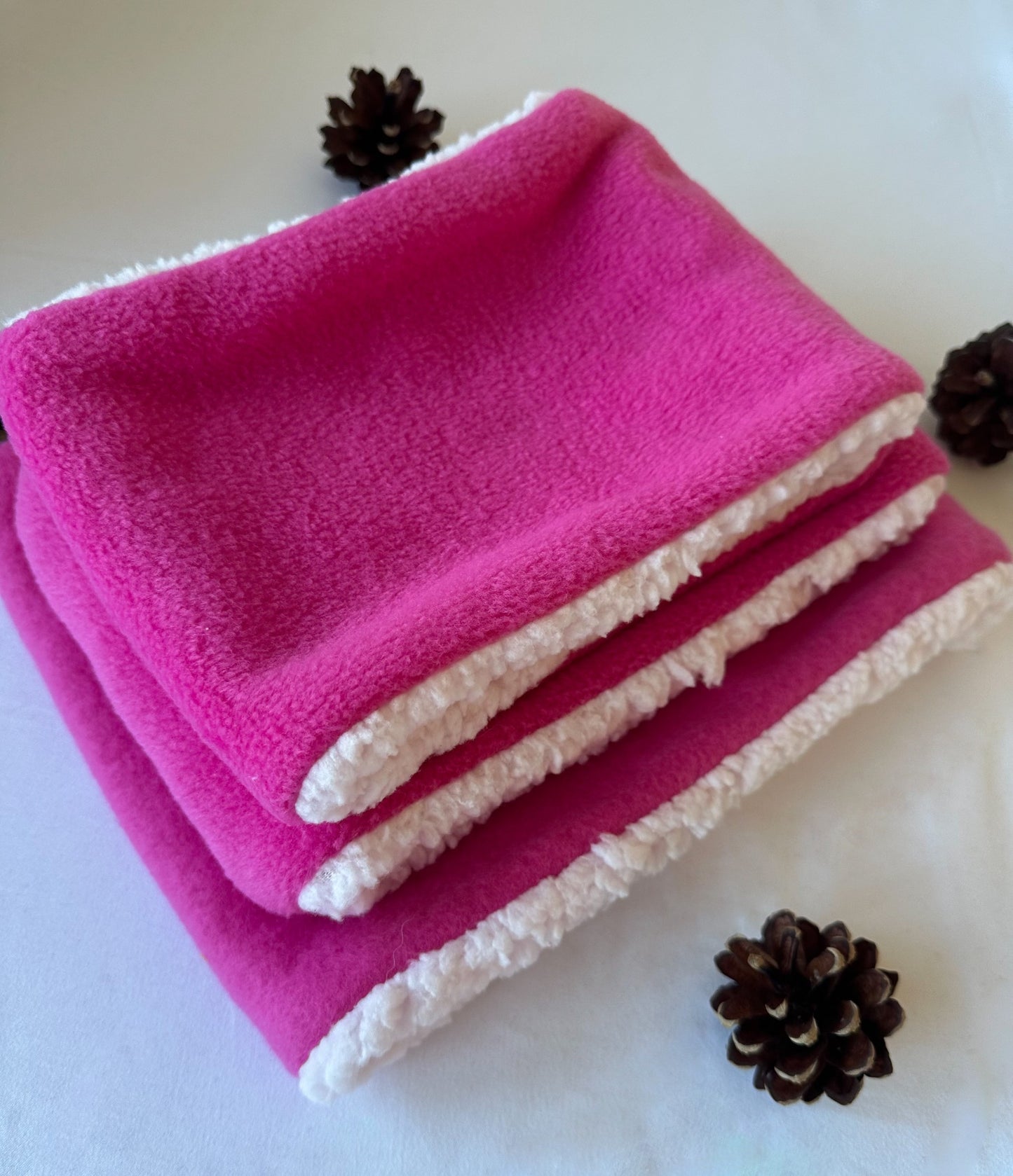 Pink Polar Fleece/Teddy Bear Snood