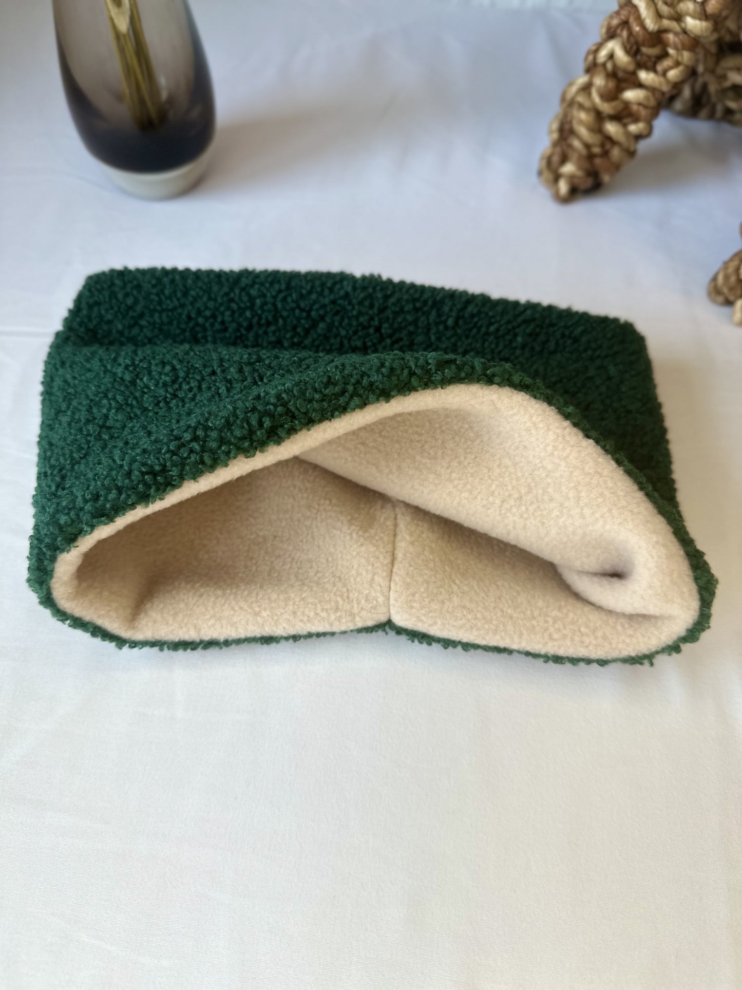 Forest Green Teddy Bear/Polar Fleece Snood
