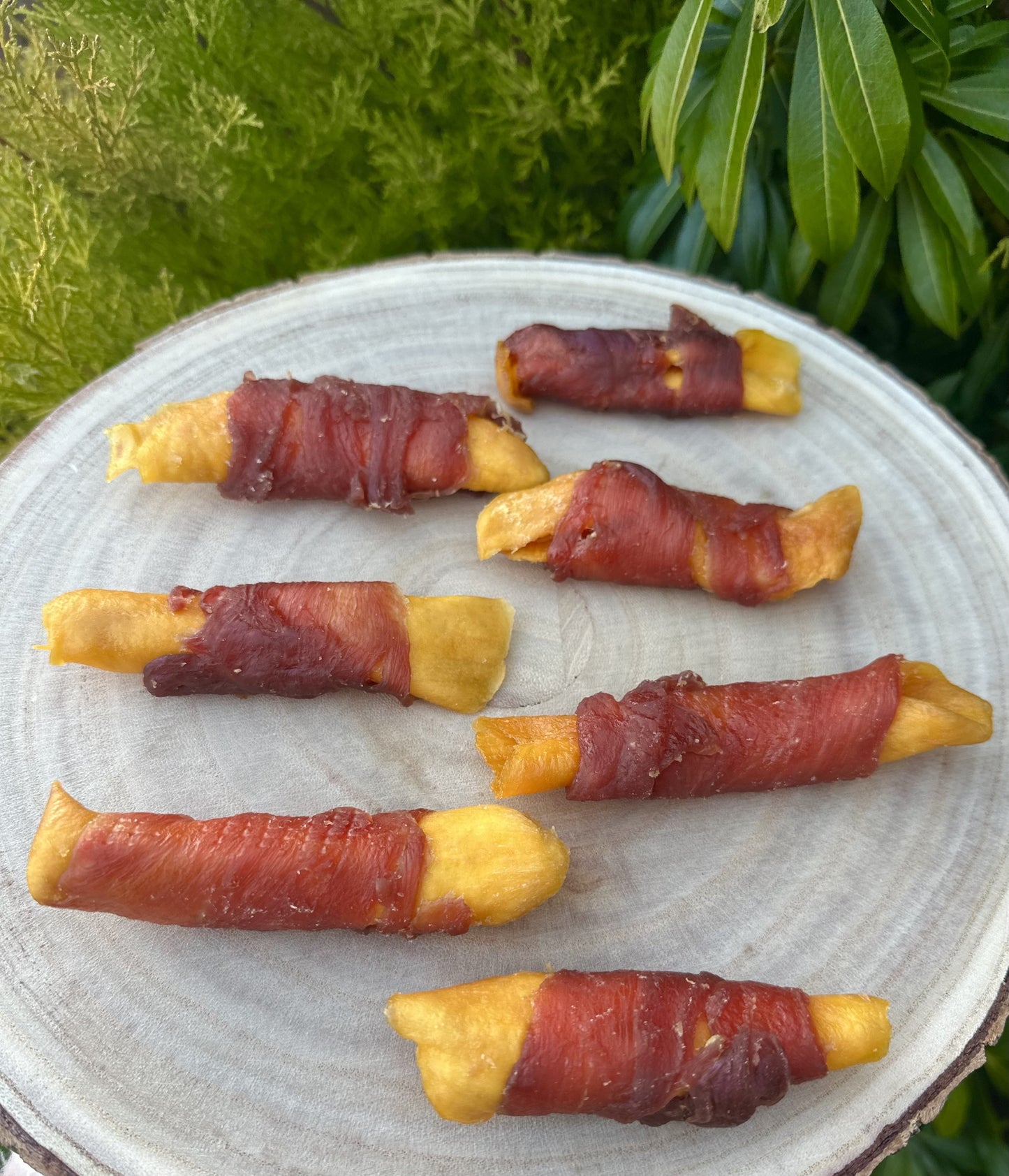 Mango Chunks Wrapped in Duck