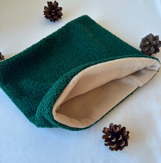 Forest Green Teddy Bear/Polar Fleece Snood