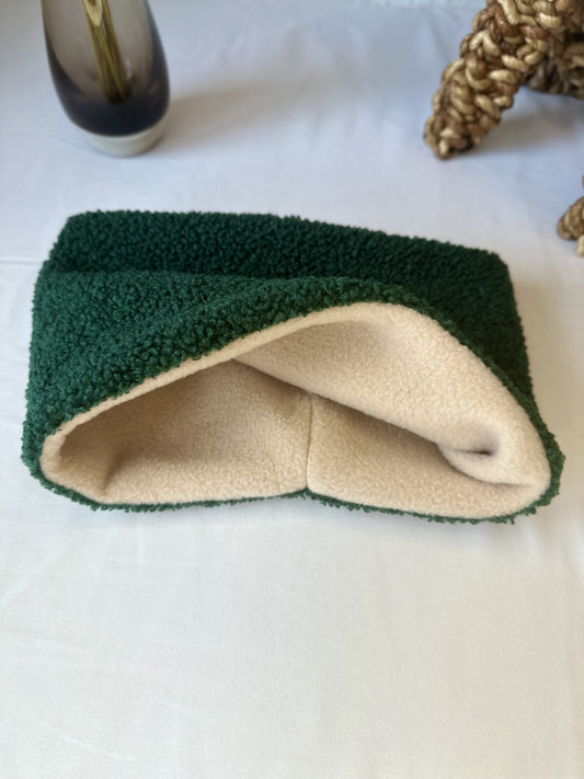 Forest Green Teddy Bear/Polar Fleece Snood